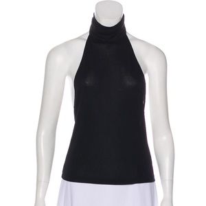 MOSCHINO black halter top XS
